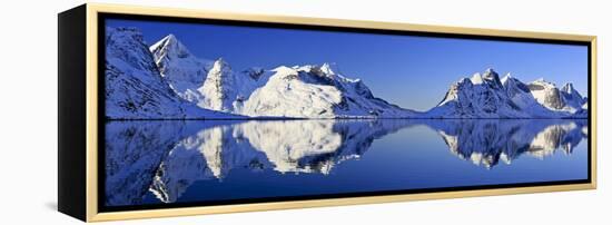 Norway, Lofoten, Moskenesoya Pure Mountains-Bernd Rommelt-Framed Premier Image Canvas