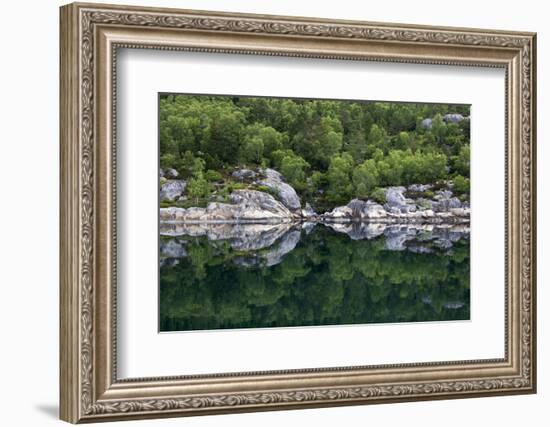 Norway, Lysefjord. Reflective Landscape of Lysefjord-Kymri Wilt-Framed Photographic Print
