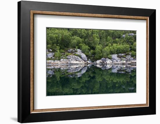 Norway, Lysefjord. Reflective Landscape of Lysefjord-Kymri Wilt-Framed Photographic Print