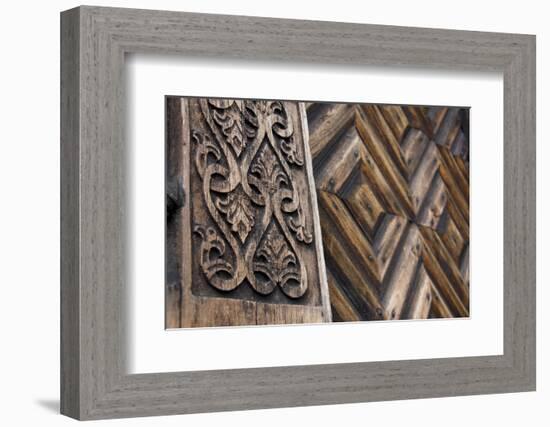 Norway, Oslo. Historic Hand Carved Wooden Loft-Cindy Miller Hopkins-Framed Photographic Print