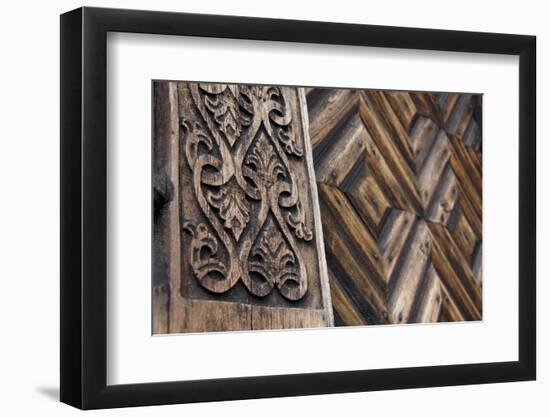 Norway, Oslo. Historic Hand Carved Wooden Loft-Cindy Miller Hopkins-Framed Photographic Print