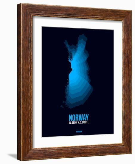 Norway Radiant Map 2-NaxArt-Framed Art Print