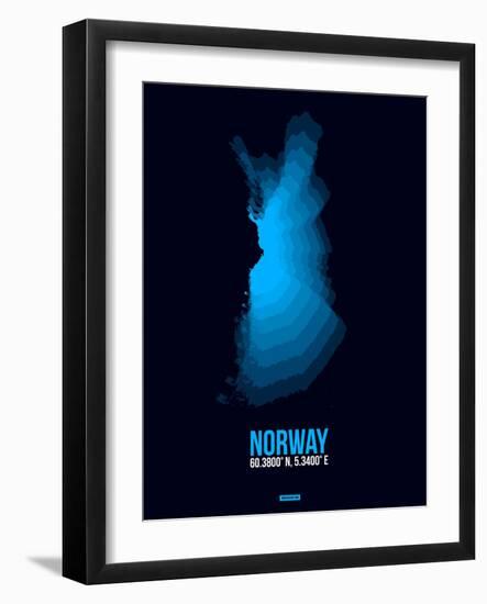 Norway Radiant Map 2-NaxArt-Framed Art Print