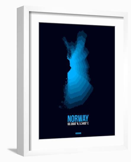 Norway Radiant Map 2-NaxArt-Framed Art Print