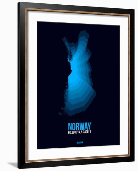 Norway Radiant Map 2-NaxArt-Framed Art Print