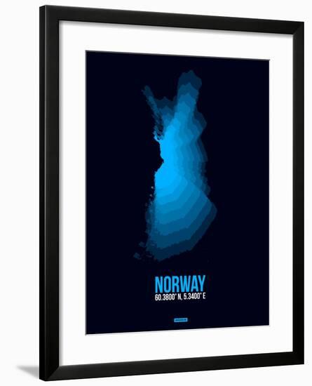 Norway Radiant Map 2-NaxArt-Framed Art Print