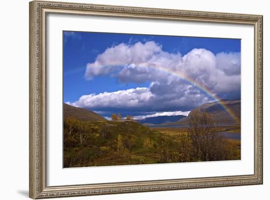 Norway, Rainbow over the Lake ovre-Sjodal-K. Schlierbach-Framed Photographic Print