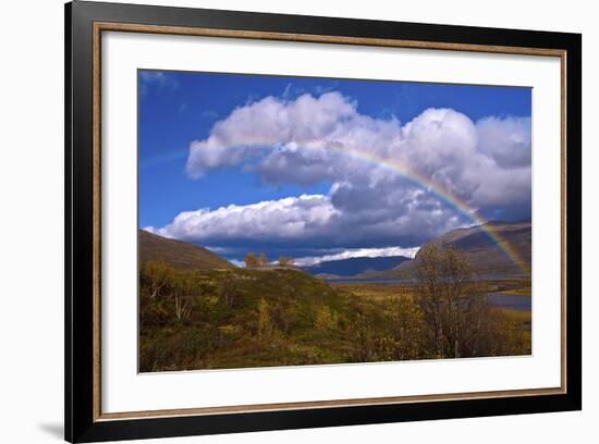 Norway, Rainbow over the Lake ovre-Sjodal-K. Schlierbach-Framed Photographic Print