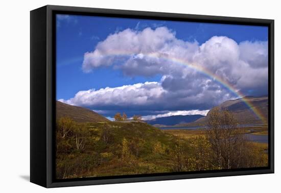 Norway, Rainbow over the Lake ovre-Sjodal-K. Schlierbach-Framed Premier Image Canvas