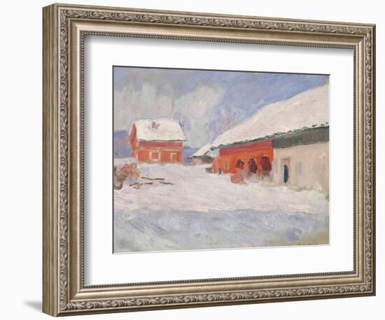 Norway, Red Houses at Bjornegaard, 1895-Claude Monet-Framed Giclee Print