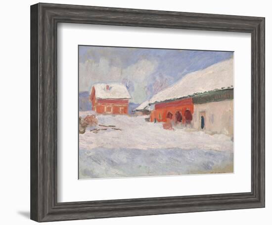 Norway, Red Houses at Bjornegaard, 1895-Claude Monet-Framed Giclee Print