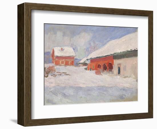 Norway, Red Houses at Bjornegaard, 1895-Claude Monet-Framed Giclee Print