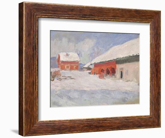 Norway, Red Houses at Bjornegaard, 1895-Claude Monet-Framed Giclee Print