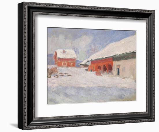 Norway, Red Houses at Bjornegaard, 1895-Claude Monet-Framed Giclee Print