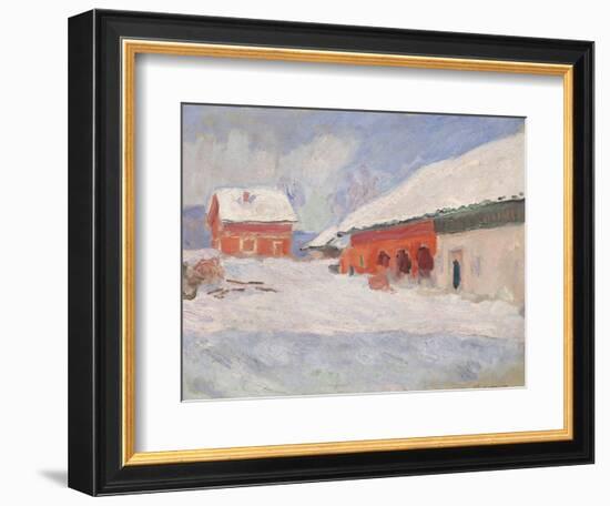 Norway, Red Houses at Bjornegaard, 1895-Claude Monet-Framed Giclee Print