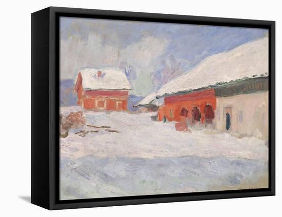 Norway, Red Houses at Bjornegaard, 1895-Claude Monet-Framed Premier Image Canvas