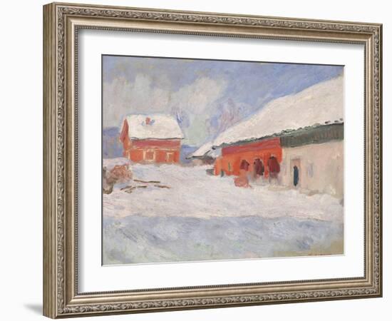 Norway, Red Houses at Bjornegaard, 1895-Claude Monet-Framed Giclee Print