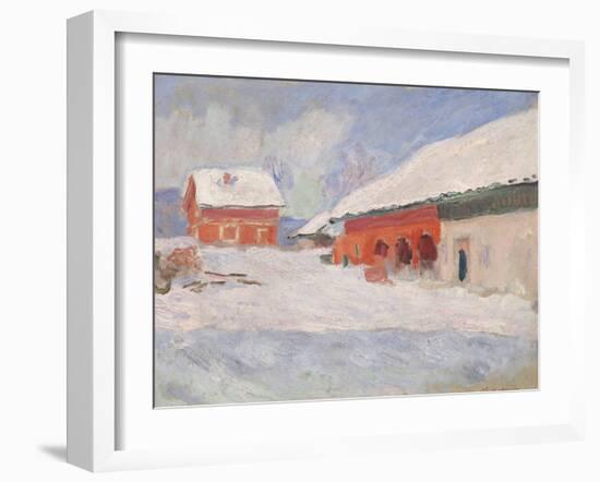 Norway, Red Houses at Bjornegaard, 1895-Claude Monet-Framed Giclee Print