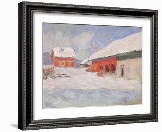 Norway, Red Houses at Bjornegaard, 1895-Claude Monet-Framed Giclee Print