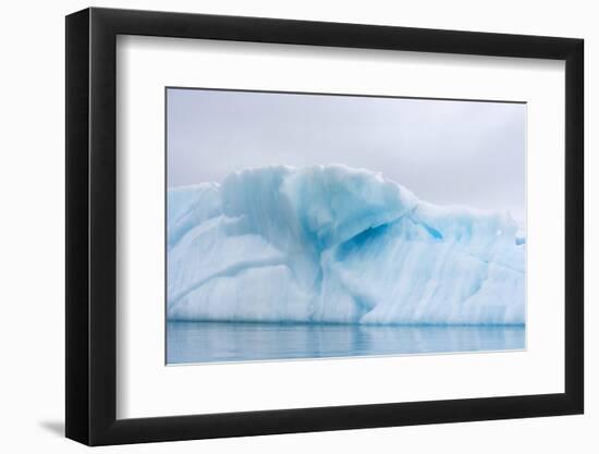 Norway. Svalbard. Brasvelbreen. Turquoise Ice Bergs in the Calm Water-Inger Hogstrom-Framed Photographic Print