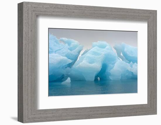 Norway. Svalbard. Brasvelbreen. Turquoise Ice Bergs in the Calm Water-Inger Hogstrom-Framed Photographic Print