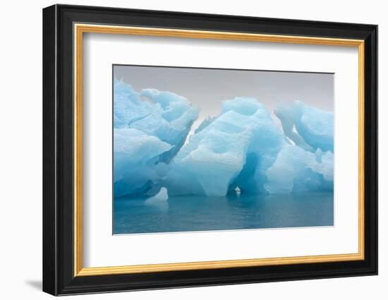 Norway. Svalbard. Brasvelbreen. Turquoise Ice Bergs in the Calm Water-Inger Hogstrom-Framed Photographic Print