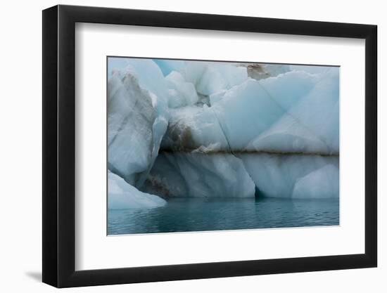 Norway. Svalbard. Brasvelbreen. Turquoise Ice Bergs in the Calm Water-Inger Hogstrom-Framed Photographic Print