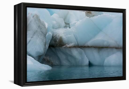 Norway. Svalbard. Brasvelbreen. Turquoise Ice Bergs in the Calm Water-Inger Hogstrom-Framed Premier Image Canvas