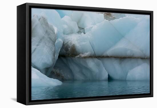 Norway. Svalbard. Brasvelbreen. Turquoise Ice Bergs in the Calm Water-Inger Hogstrom-Framed Premier Image Canvas