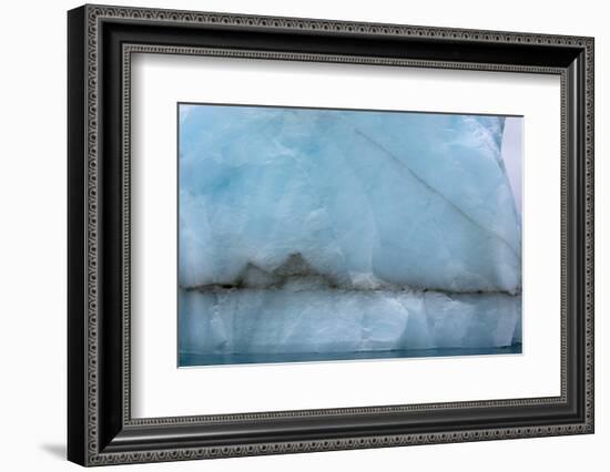 Norway. Svalbard. Nordaustlandet. Brasvelbreen. Textures of Icebergs-Inger Hogstrom-Framed Photographic Print