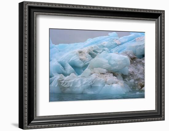 Norway. Svalbard. Nordaustlandet. Brasvelbreen. Textures of Icebergs-Inger Hogstrom-Framed Photographic Print