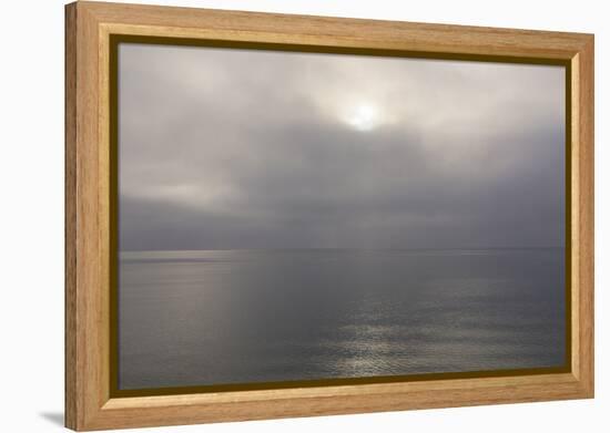 Norway. Svalbard. Nordaustlandet Island. Calm Water and Cloudy Skies-Inger Hogstrom-Framed Premier Image Canvas