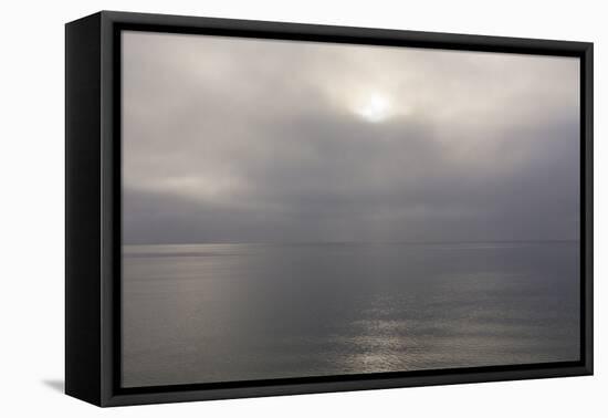 Norway. Svalbard. Nordaustlandet Island. Calm Water and Cloudy Skies-Inger Hogstrom-Framed Premier Image Canvas