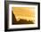 Norway, Svalbard, Nordaustlandet. Silhouette of Icebergs Backlit at Sunset-Jaynes Gallery-Framed Photographic Print