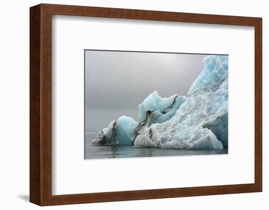 Norway. Svalbard. Spitsbergen. Brepollen. Iceberg with Moraine Dust-Inger Hogstrom-Framed Photographic Print