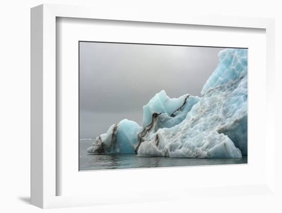 Norway. Svalbard. Spitsbergen. Brepollen. Iceberg with Moraine Dust-Inger Hogstrom-Framed Photographic Print