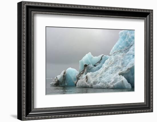Norway. Svalbard. Spitsbergen. Brepollen. Iceberg with Moraine Dust-Inger Hogstrom-Framed Photographic Print