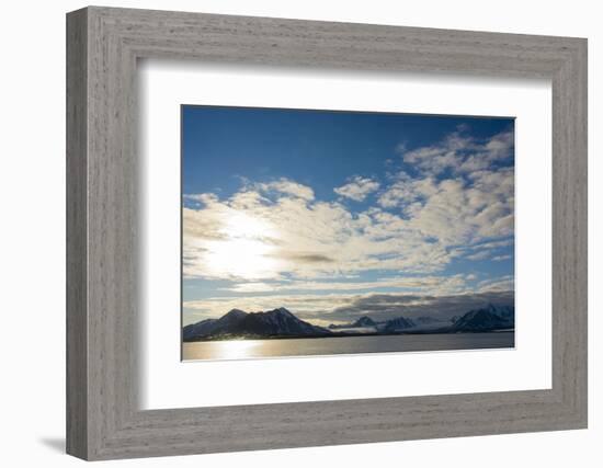 Norway. Svalbard. Spitsbergen. Forlandsundet. Clouds and Midnight Sun-Inger Hogstrom-Framed Photographic Print