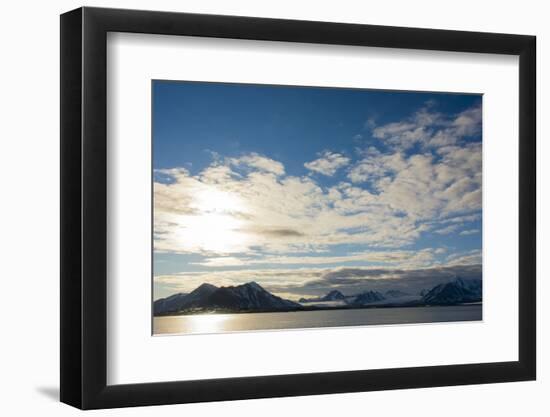 Norway. Svalbard. Spitsbergen. Forlandsundet. Clouds and Midnight Sun-Inger Hogstrom-Framed Photographic Print