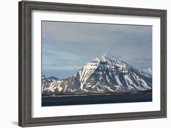 Norway. Svalbard. Spitsbergen. Forlandsundet. Snowy Mountains-Inger Hogstrom-Framed Photographic Print