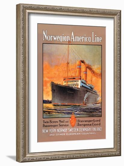 Norwegian-America Cruise Line-null-Framed Art Print