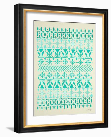 Norwegian Blue on Cream-Cat Coquillette-Framed Giclee Print