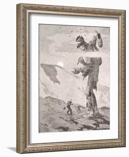 Norwegian Giant Little Fred and the Giant Beggar-Theodor Kittelsen-Framed Photographic Print