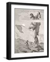 Norwegian Giant Little Fred and the Giant Beggar-Theodor Kittelsen-Framed Photographic Print