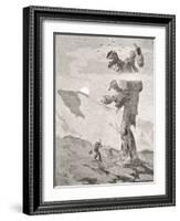 Norwegian Giant Little Fred and the Giant Beggar-Theodor Kittelsen-Framed Photographic Print
