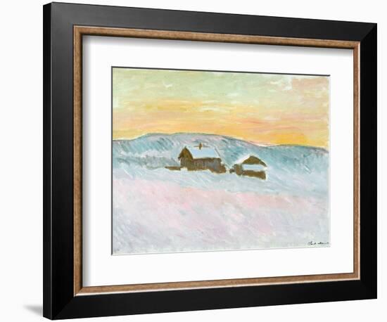 Norwegian Landscape, Blue Houses, 1895-Claude Monet-Framed Giclee Print