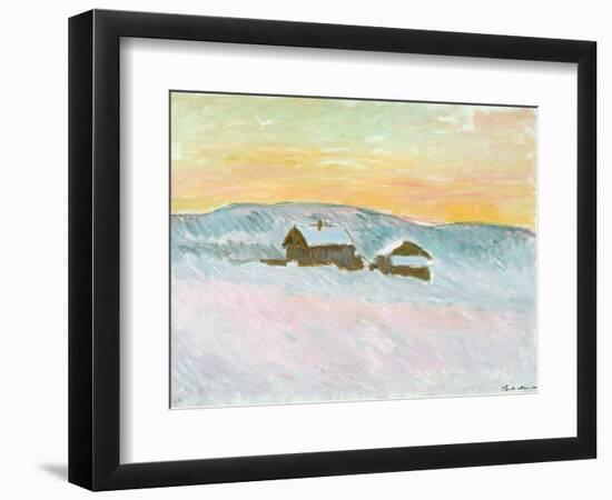 Norwegian Landscape, Blue Houses, 1895-Claude Monet-Framed Giclee Print