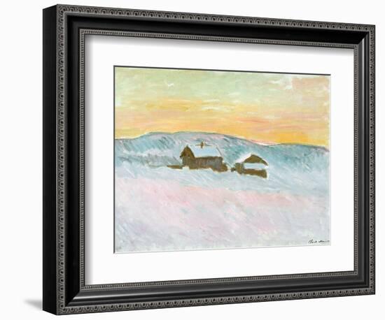 Norwegian Landscape, Blue Houses, 1895-Claude Monet-Framed Giclee Print