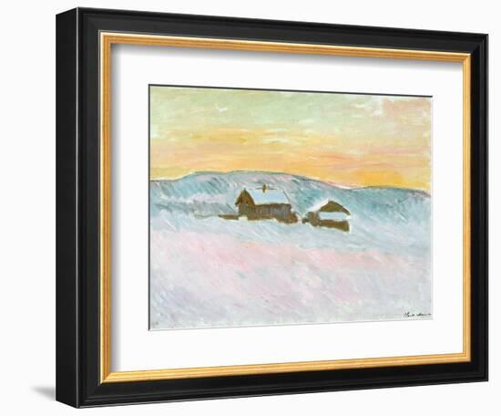 Norwegian Landscape, Blue Houses, 1895-Claude Monet-Framed Giclee Print