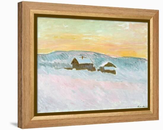 Norwegian Landscape, Blue Houses, 1895-Claude Monet-Framed Premier Image Canvas